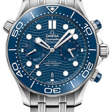 Omega Seamaster Diver 300M Omega Co-Axial Master Chronometer Chronograph - 44 mm Steel Case - Blue Dial - 210.30.44.51.03.001