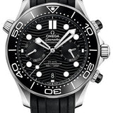 Omega Seamaster Diver 300M Omega Co-Axial Master Chronometer Chronograph - 44 mm Steel Case - Black Dial - Black Rubber Strap - 210.32.44.51.01.001