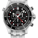 Omega Seamaster Diver 300 M Co-Axial GMT Chronograph Watch - 44 mm Steel Case - Matt Black Ceramic Bezel - Matt Black Dial - 212.30.44.52.01.001