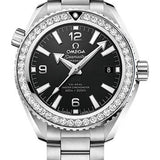 Omega Planet Ocean 600M Co-Axial Master Chronometer Watch - 39.5 mm Steel Case - Unidirectional Diamond Bezel - Black Dial - 215.15.40.20.01.001