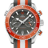 Omega Seamaster Planet Ocean 600M Omega Co-Axial Master Chronometer Chronograph - 45.5 mm Steel Case - Ceramised Titanium Dial - Grey And White Polyamide Nato Strap - 215.32.46.51.99.001