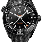 Omega Planet Ocean 600 M Omega Co-axial Master Chronometer GMT Deep Black Watch - 45.5 mm Black Ceramic Case - Unidirectional Bezel - Black Dial - Black Rubber Strap - 215.92.46.22.01.001