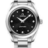 Omega Seamaster Aqua Terra 150M Quartz Watch - 28 mm Steel Case - Shimmer Black Diamond Dial - 220.10.28.60.51.001