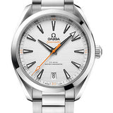 Omega Aqua Terra 150M Co-Axial Master Chronometer Watch - 41 mm Steel Case - Silvery Dial - Brushed And Polished Steel Bracelet - 220.10.41.21.02.001