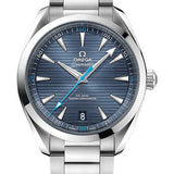 Omega Aqua Terra 150M Co-Axial Master Chronometer Watch - 41 mm Steel Case - Blue Dial - Brushed And Polished Steel Bracelet - 220.10.41.21.03.002