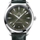 Omega Seamaster Aqua Terra 150M OMEGA Co-Axial Master Chronometer - 41 mm Steel Case - Green Dial - Green Leather Strap - 220.13.41.21.10.001