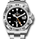 Rolex Oyster Perpetual Explorer II Watch - Oystersteel - Black Dial - Oyster Bracelet - 2021 Release - 226570 bk