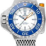 Omega Seamaster Ploprof 1200M Co-Axial Master Chronometer Watch - 55 x 48 mm Titanium Case - Bi-Directional Bezel - White Dial - An Additional Electric Blue Rubber Strap - 227.90.55.21.04.001