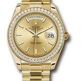 Rolex Yellow Gold Day-Date 40 Watch -  Bezel - Champagne Index Dial - President Bracelet - 228348RBR chip