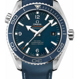 Omega Seamaster Planet Ocean Big Size Watch - 45.5 mm Titanium Liquidmetal Case - Blue Unidirectional Bezel - Blue Dial - Blue Rubber Strap - 232.92.46.21.03.001