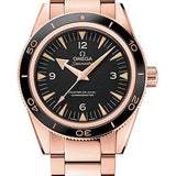 Omega Seamaster 300 Omega Master Co-Axial Watch - 41 mm Brushed And Polished Sedna Gold Case - Unidirectional Sedna Gold Bezel - Black Dial - 233.60.41.21.01.001