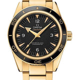 Omega Seamaster 300 Master Co-Axial Watch - 41 mm Yellow Gold Case - Unidirectional Bezel - Black Dial - 233.60.41.21.01.002