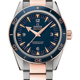 Omega Seamaster 300 Omega Master Co-Axial Watch - 41 mm Grade 5 Titanium And Sedna Gold Case - Unidirectional Sedna Gold Bezel - Blue Dial - 233.60.41.21.03.001