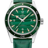 Omega Seamaster 300 Omega Co-Axial Master Chronometer - 41 mm Platinum Case - Deep Green Dial - Green Leather Strap - 234.93.41.21.99.001