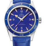 Omega Seamaster 300 Omega Co-Axial Master Chronometer - 41 mm Platinum Case - Deep Blue Dial - Blue Leather Strap - 234.93.41.21.99.002