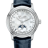 Blancpain Ladybird Quantieme Complet Mother of Pearl Blue Alligator Ladies Watch - 2360 1191A 55A