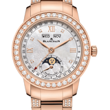 Blancpain Ladybird Quantieme Complet Red Gold Diamond Ladies Watch - 2360 2991A 89A