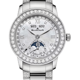 Blancpain Ladybird Quantieme Complet Mother of Pearl Steel Diamond Ladies Watch - 2360 4691A 87B