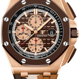 Audemars Piguet Royal Oak Offshore Selfwinding Chronograph Rose Gold Brown Index Dial & Ceramic Bezel Rubber Bracelet | 26401RO.OO.A087CA.01