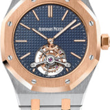 Audemars Piguet Royal Oak Tourbillon 41mm Extra-Thin Blue Index Rose Gold Stainless Steel Hand-Wound - 26517SR.OO.1220SR.01