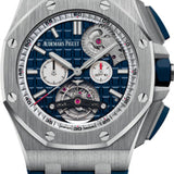 Audemars Piguet Royal Oak Offshore Tourbillon Chronograph Selfwinding Blue Index Stainless Steel Rubber 44mm Automatic | 26540ST.OO.A027CA.01