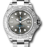 Rolex Steel and Platinum Rolesium Yacht-Master 37 Watch - Dark Rhodium Dial - 268622 dkrh