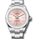 Rolex Oyster Perpetual 28 Watch - Domed Bezel - Pink Index Dial - Oyster Bracelet - 2020 Release - 276200 pio