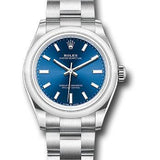 Rolex Oyster Perpetual 31 Watch - Domed Bezel - Blue Index Dial - Oyster Bracelet - 2020 Release - 277200 bluio