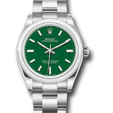 Rolex Oyster Perpetual 31 Watch - Domed Bezel - Green Index Dial - Oyster Bracelet - 2020 Release - 277200 greio