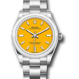 Rolex Oyster Perpetual 31 Watch - Domed Bezel - Yellow Index Dial - Oyster Bracelet - 2020 Release - 277200 yio