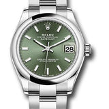 Rolex Steel and White Gold Datejust 31 Watch - Domed Bezel - Mint Green Index Dial - Oyster Bracelet - 2020 Release - 278240 mgio