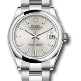 Rolex Steel and White Gold Datejust 31 Watch - Domed Bezel - Silver Index Dial - Oyster Bracelet - 2020 Release - 278240 sio