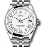 Rolex Steel and White Gold Datejust 31 Watch - Domed Bezel - White Roman Dial - Jubilee Bracelet - 2020 Release - 278240 wrj