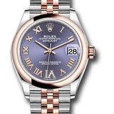 Rolex Steel and Everose Gold Datejust 31 Watch - Domed Bezel - Chocolate Diamond Roman VI Dial - Jubilee Bracelet - 278241 aubdr6j