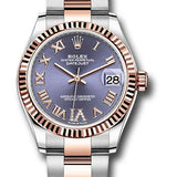 Rolex Steel and Everose Gold Datejust 31 Watch - Fluted Bezel - Chocolate Diamond Roman VI Dial - Oyster Bracelet - 278271 aubdr6o