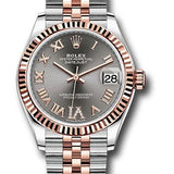 Rolex Steel and Everose Gold Datejust 31 Watch - Fluted Bezel - Mother-Of-Pearl Diamond Dial - Jubilee Bracelet - 278271 dkrhdr6j