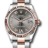 Rolex Steel and Everose Gold Datejust 31 Watch - Fluted Bezel - Mother-Of-Pearl Diamond Dial - Oyster Bracelet - 278271 dkrhdr6o