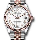 Rolex Steel and Everose Gold Datejust 31 Watch - Fluted Bezel - Rose Index Dial - Jubilee Bracelet - 278271 wrj