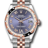 Rolex Steel and Everose Gold Datejust 31 Watch - 24 Diamond Bezel - Chocolate Diamond Roman VI Dial - Jubilee Bracelet - 278341RBR aubdr6j