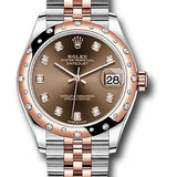 Rolex Steel and Everose Gold Datejust 31 Watch - 24 Diamond Bezel - White Roman Dial - Jubilee Bracelet - 278341RBR chodj