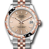 Rolex Steel and Everose Gold Datejust 31 Watch - 24 Diamond Bezel - Rose Roman Dial - Jubilee Bracelet - 278341RBR roij