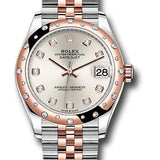 Rolex Steel and Everose Gold Datejust 31 Watch - 24 Diamond Bezel - Rose Diamond Dial - Jubilee Bracelet - 278341RBR sdj