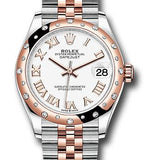 Rolex Steel and Everose Gold Datejust 31 Watch - 24 Diamond Bezel - Rose Index Dial - Jubilee Bracelet - 278341RBR wrj