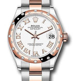 Rolex Steel and Everose Gold Datejust 31 Watch - 24 Diamond Bezel - Rose Index Dial - Oyster Bracelet - 278341RBR wro