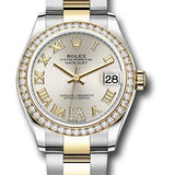 Rolex Steel and Yellow Gold Datejust 31 Watch - Diamond Bezel - Silver Diamond Roman Six Dial - Oyster Bracelet - 278383RBR sdr6o