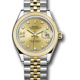 Rolex Steel and Yellow Gold Rolesor Lady-Datejust 28 Watch - Domed Bezel - Champagne Diamond Star Dial - Jubilee Bracelet - 279163 ch9dix8dj