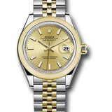 Rolex Steel and Yellow Gold Rolesor Lady-Datejust 28 Watch - Domed Bezel - Champagne Index Dial - Jubilee Bracelet - 279163 chij