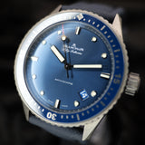 Blancpain Fifty Fathoms Bathyscaphe 5000-0240-O52A 43.6MM Blue Dial Full Set WARRANTY