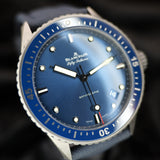 Blancpain Fifty Fathoms Bathyscaphe 5000-0240-O52A 43.6MM Blue Dial Full Set WARRANTY