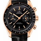 Omega Speedmaster Moonwatch Co-Axial Chronograph Watch - 44.25 mm Orange Gold Case - Tachymeter Bezel - Black Dial - Black Leather Strap - 311.63.44.51.01.001